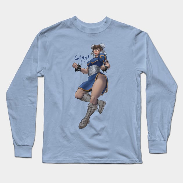 Chun Li Street Fighter Long Sleeve T-Shirt by Vlader